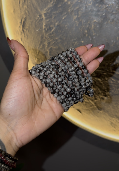 Snowflake Obsidian Crystal Bracelet
